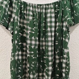 New Kiele Green Off-Shoulder Women's Top